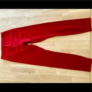 Lululemon High Rise Wunder Under 25 inch, Red, Sz 6